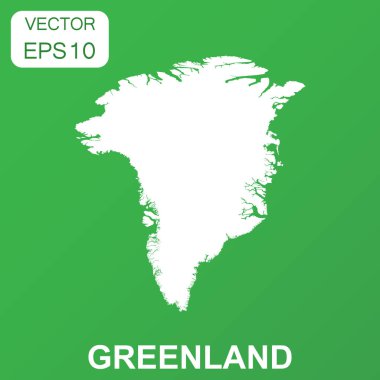 Grönland harita simgesi. İş kavramı Grönland piktogram. Vektör