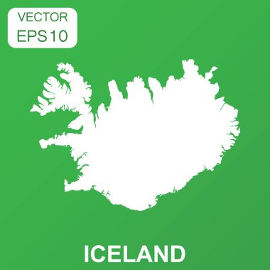 İzlanda harita simgesi. İş kavramı İzlanda piktogram. Vektör hastası