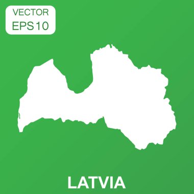 Letonya harita simgesi. İş kavramı Letonya piktogram. Vektör illus