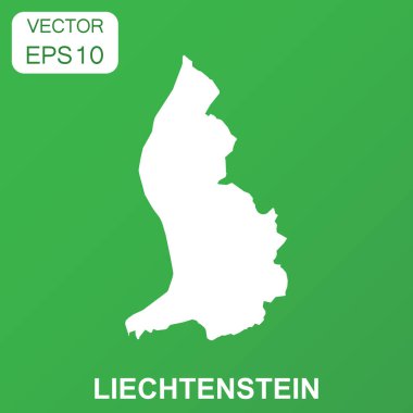 Liechtenstein harita simgesi. İş kavramı Liechtenstein piktogram