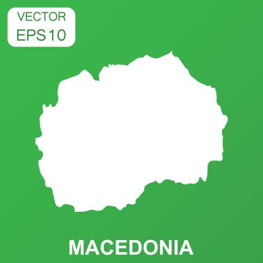 Makedonya harita simgesi. İş kavramı Makedonya piktogram. Vektör