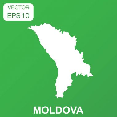 Moldova harita simgesi. İş kavramı Moldova piktogram. Vektör hastası