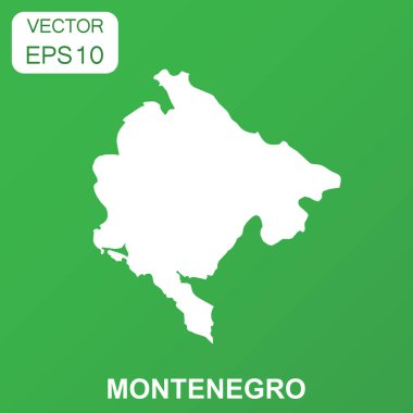 Karadağ harita simgesi. İş kavramı Karadağ piktogram. Vect