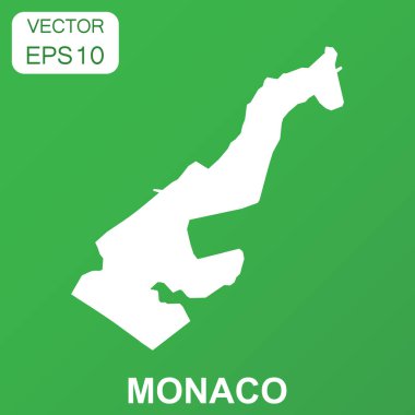 Monaco harita simgesi. İş kavramı Monaco piktogram. Vektör illus