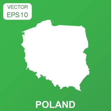Polonya harita simgesi. İş kavramı Polonya piktogram. Vektör illus