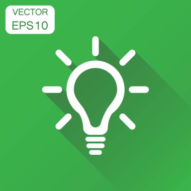 Ampul satırı simgesi. İş kavramı elektrik lambası piktogram. 