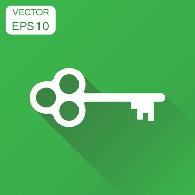 Anahtar simgesi. İş kavramı anahtar sembol. Vektör çizim üzerinde