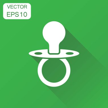 Bebek emziği simgesi. İş kavramı çocuk oyuncak meme piktogram