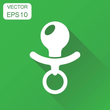 Bebek emziği simgesi. İş kavramı çocuk oyuncak meme piktogram