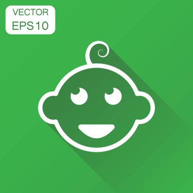 Yeni doğan bebek yüz simgesi. İş kavramı küçük piktogram bebeğim. 