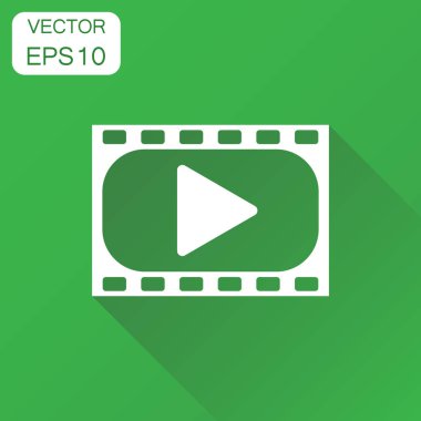 Oyun simgesi. İş kavramı oynamak video piktogram. Vektör illustr