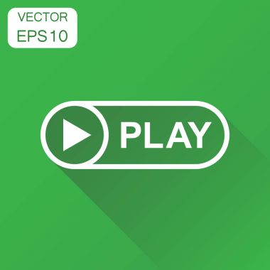 Oyun simgesi. İş kavramı oynamak video piktogram. Vektör illustr