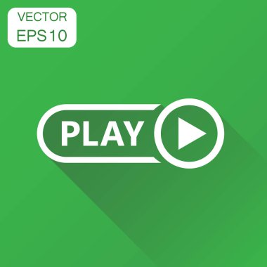 Oyun simgesi. İş kavramı oynamak video piktogram. Vektör illustr