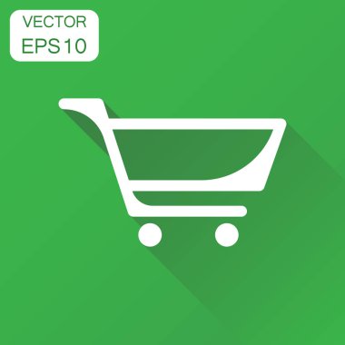 Alışveriş sepeti simgesi. İş kavramı alışveriş piktogram. Vektör 