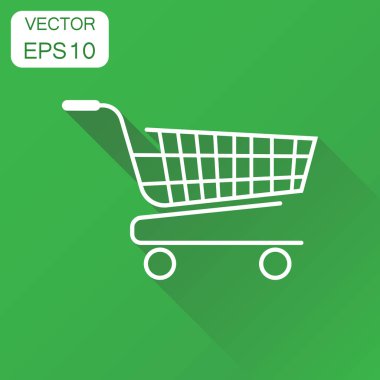 Alışveriş sepeti simgesi. İş kavramı alışveriş piktogram. Vektör 