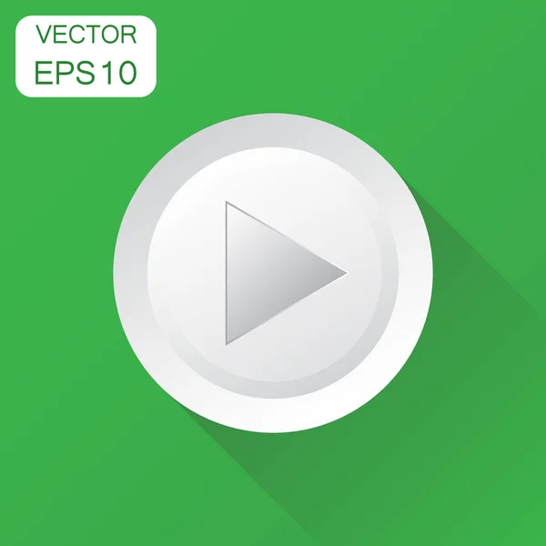 Juega icono. Concepto de negocio reproducir pictograma de vídeo. Vector illustr — Vector de stock