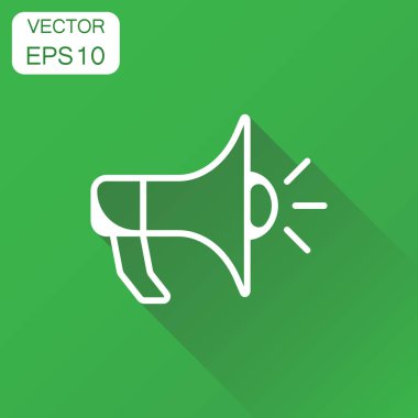 Megafon simgesi. İş kavramı megafon sembolü sembol. Vect