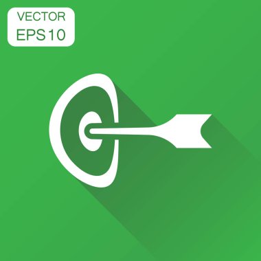 Hedef AIM simgesini. İş kavramı oyun sembol piktogram Dart. V