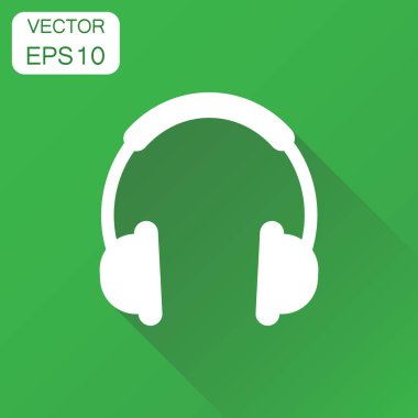Kulaklık simgesi. İş kavramı kulaklık kulaklık piktogram. VEC