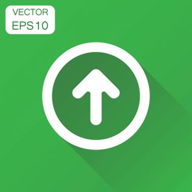 Simge yukarı ok. İş kavramı ileri ok piktogram. Vektör 