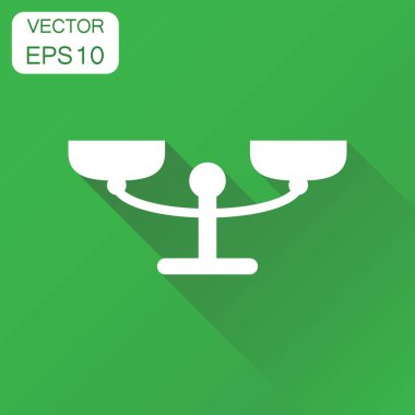 Ölçek Kantar simgesi. İş kavramı Kantar, denge oturum picto