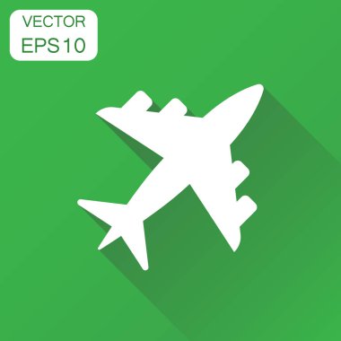 Uçak simgesi. İş kavramı Havaalanı Uçak piktogram. Vektör 