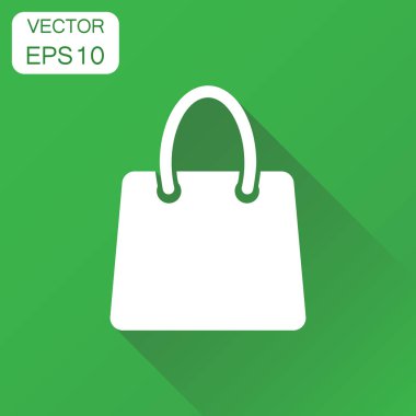 Alışveriş çantası simgesi. İş kavramı dükkan Satılık çanta piktogram. VEC