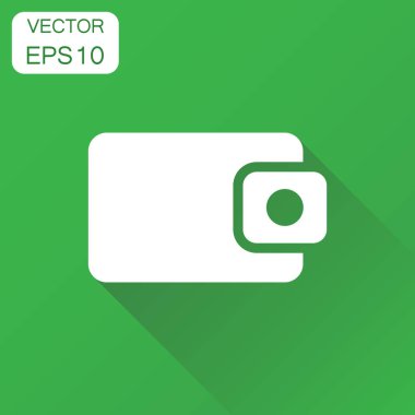 M-cüzdan simgesi. İş kavramı para çanta piktogram. Vektör Hüseyin