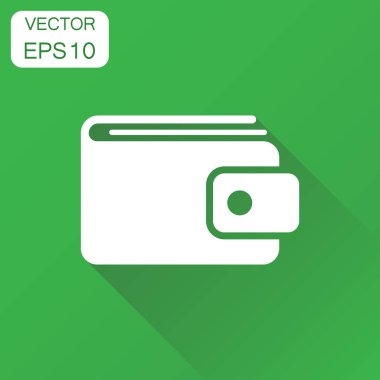 M-cüzdan simgesi. İş kavramı para çanta piktogram. Vektör Hüseyin