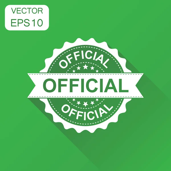 Icono oficial de sello de goma. Concepto de negocio sello oficial pict — Vector de stock