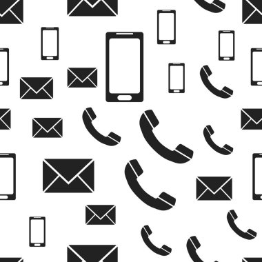 Telefon, posta, smartphone seamless modeli. İş kavramı c