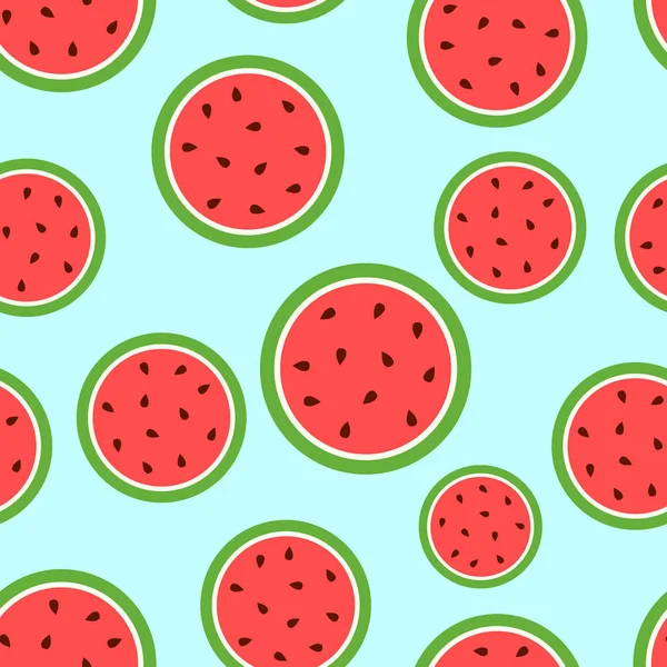 Watermelon seamless pattern background icon. Business flat vecto — Stock Vector