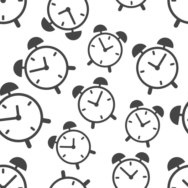 Alarm clock seamless pattern background icon. Business flat vect — Stock Vector