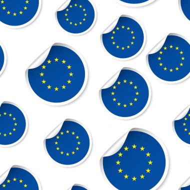 Europe İngiliz bayrağı etiket Dikişsiz desen arka plan. İş 