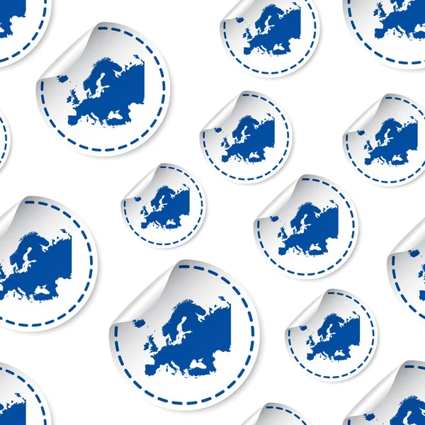 Europa Unie kaart sticker naadloze patroon achtergrond. Bedrijven c — Stockvector