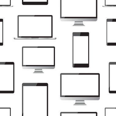 Gerçekçi akıllı telefon, tablet, dizüstü bilgisayar ve masaüstü bilgisayar monito