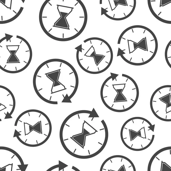 Courglass time icon seamless pattern background. Бизнес квартира v — стоковый вектор