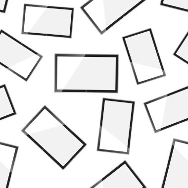 TV gerçekçi Dikişsiz desen arka plan. İş düz ben vektör