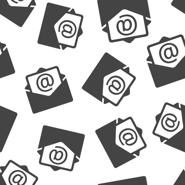 Mail-Umschlag-Symbol nahtlose Muster Hintergrund. Geschäftsflache — Stockvektor