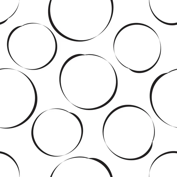 Ручной рисунок каракули круги бесшовный фон шаблона. Предприятия — стоковый вектор