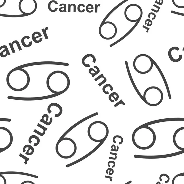 Cancer zodiac znamení vzor bezešvé pozadí. Obchodní plochou ve — Stockový vektor