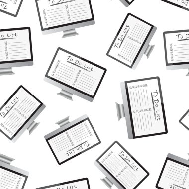 İşadamı listelemek için bilgisayar monitörü sorunsuz ile denetim listesi