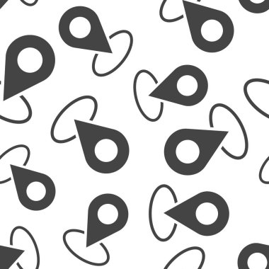 PIN konumu Dikişsiz desen arka plan. İş düz ben vektör