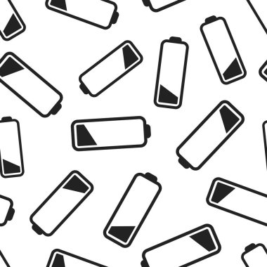 Pil seviye göstergesi Dikişsiz desen arka plan. İş fl