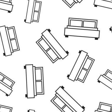 Yatak Dikişsiz desen arka plan. İş düz vektör illustrati