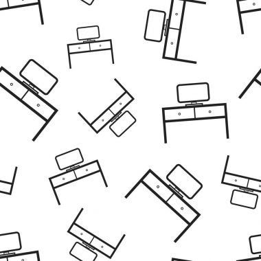 Dizüstü bilgisayar Dikişsiz desen arka plan tabloyla mobilya