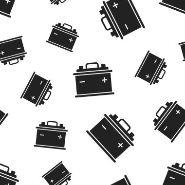 Araba Akü akümülatör Dikişsiz desen arka plan. İş fl