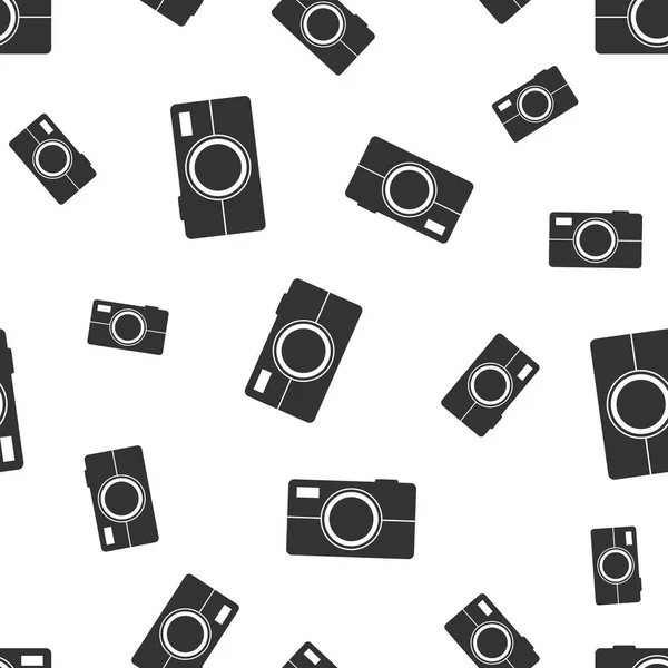 Camera seamless pattern background. Business flat vector illustr — Stock Vector