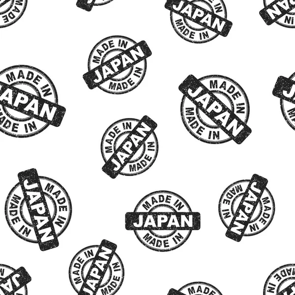 Made in Japan stamp seamless pattern background. Business flat v — Stock Vector