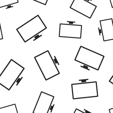 Bilgisayar monitörü Dikişsiz desen arka plan. İş düz vect